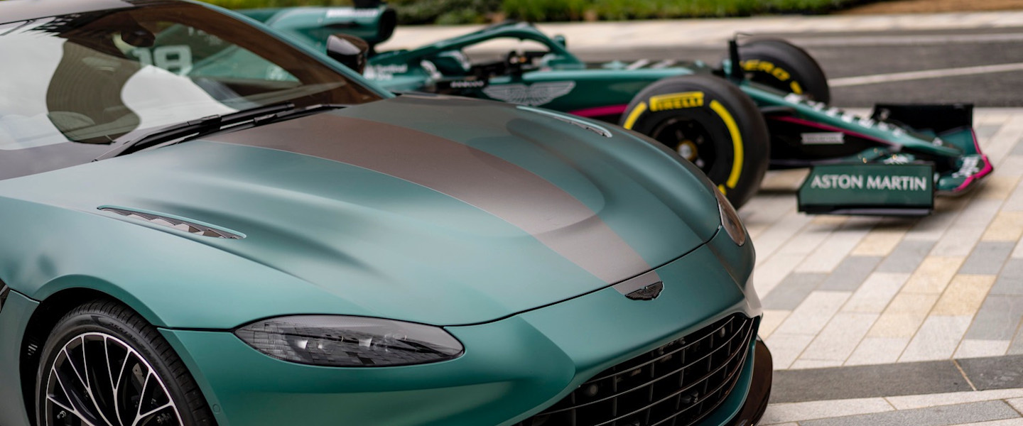 The Vantage and AMR21 at Battersea