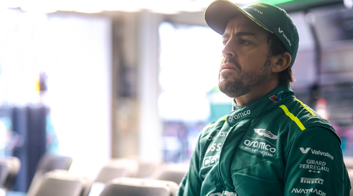 Fernando Alonso in thought